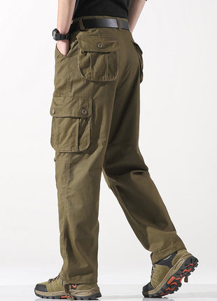 Spring Three-dimensional Pocket Straight-leg Trousers Outdoor