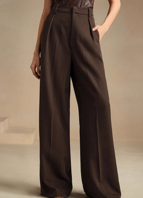 Commuter-Ready Solid-Color Elegant High-Waist Pants That Create A Slimming Look