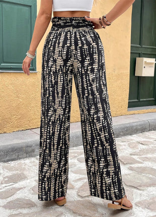 Casual Loose-fit Fashionable Wide-leg Pants With A Print