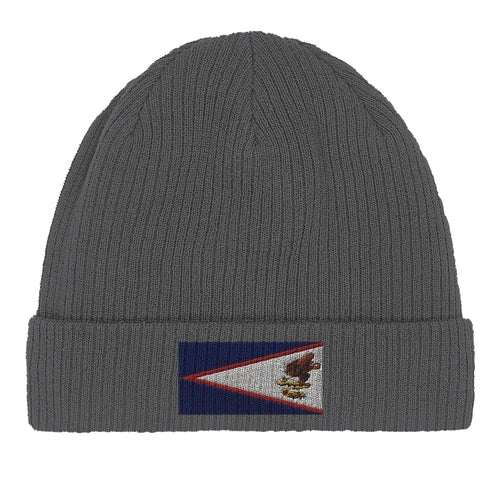 American Samoa Flag Beanie – Soft Warm Knit Hat for Men & Women