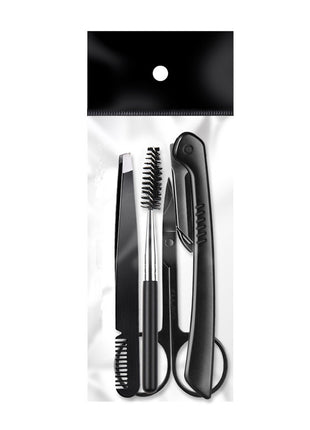 Beauty Tools Black Eyebrow Trimming Set