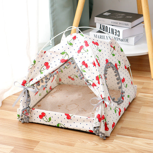 Cat Tent Bed – Enclosed Indoor Pet House for Cats and Small Pets
