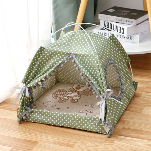 Cat Tent Bed – Enclosed Indoor Pet House for Cats and Small Pets