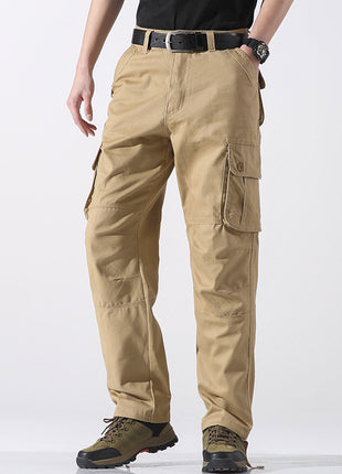 Spring Three-dimensional Pocket Straight-leg Trousers Outdoor