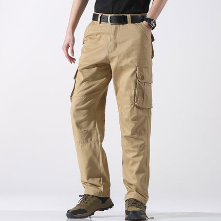 Spring Three-dimensional Pocket Straight-leg Trousers Outdoor