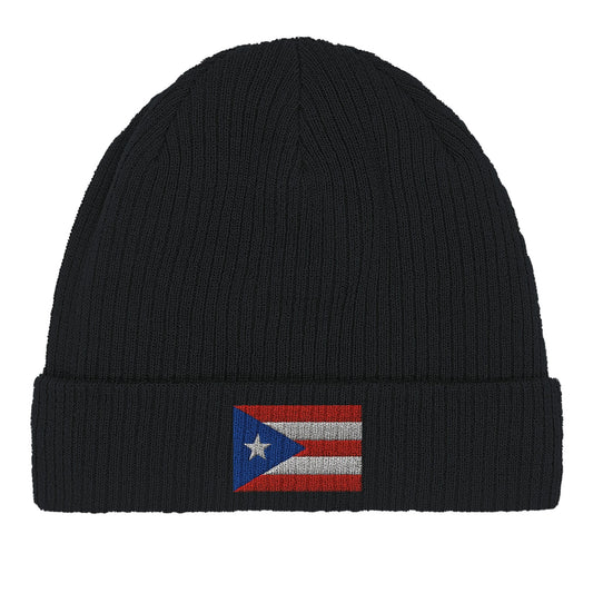 Puerto Rico Flag Beanie – Stylish Warm Knit Hat for Men & Women