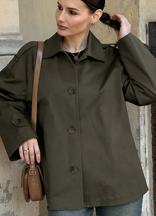 High-end Loose Slim-fit Long-sleeve Lapel Versatile Commuter Jacket