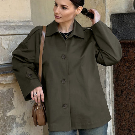 High-end Loose Slim-fit Long-sleeve Lapel Versatile Commuter Jacket