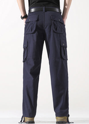 Spring Three-dimensional Pocket Straight-leg Trousers Outdoor
