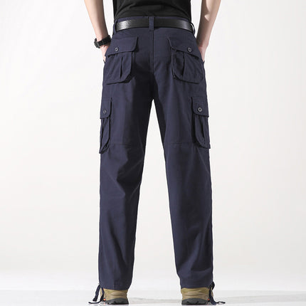 Spring Three-dimensional Pocket Straight-leg Trousers Outdoor