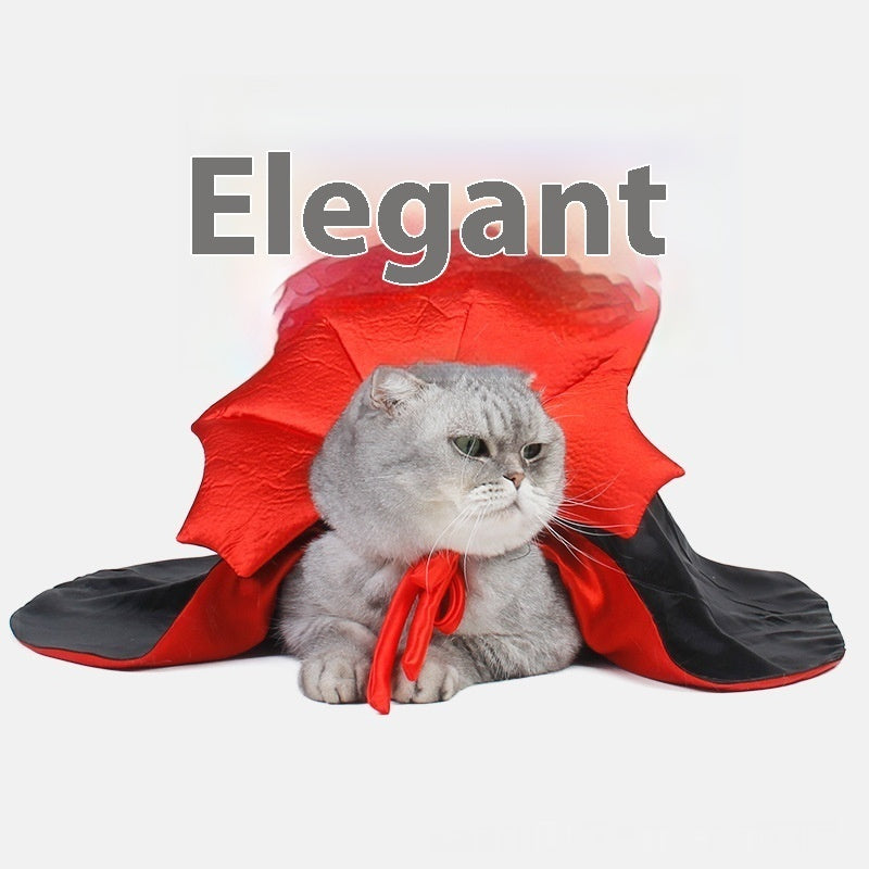 Halloween Pet Costume – Vampire Cape Outfit for Cats and Dogs