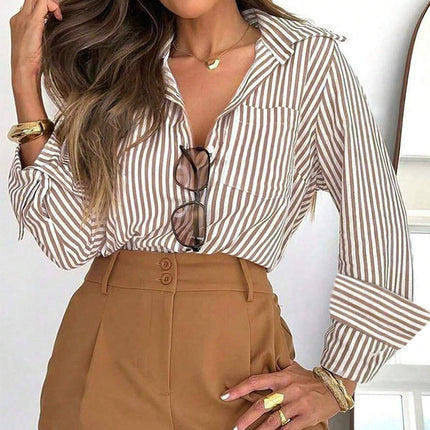 Long Sleeve Shirt Mid-length Temperament Commute