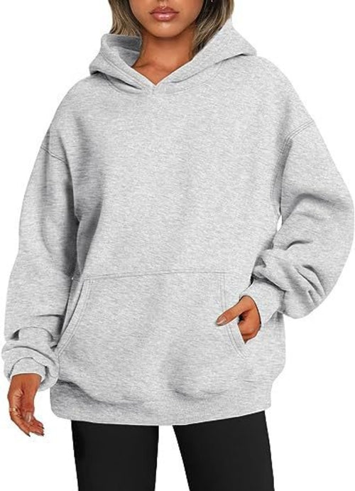 Women's Hoodies With Pockets Fashion Solid Sweatshirt Oversized Hooded