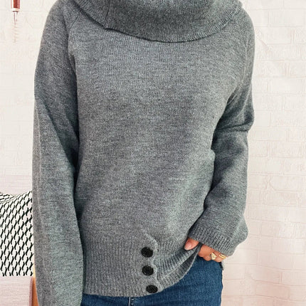 Striped Turtleneck Long Sleeve Sweater