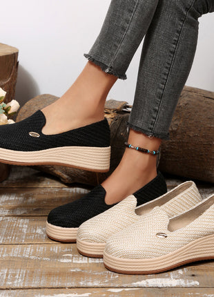 Canvas Thick-soled Wedge Shoes