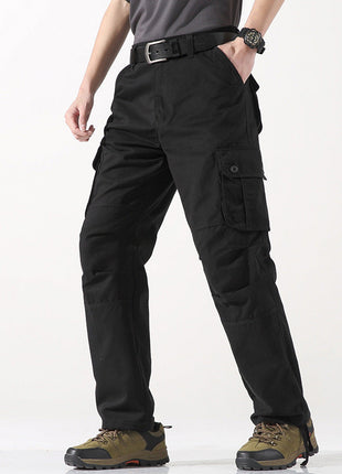 Spring Three-dimensional Pocket Straight-leg Trousers Outdoor