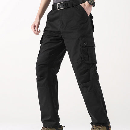 Spring Three-dimensional Pocket Straight-leg Trousers Outdoor