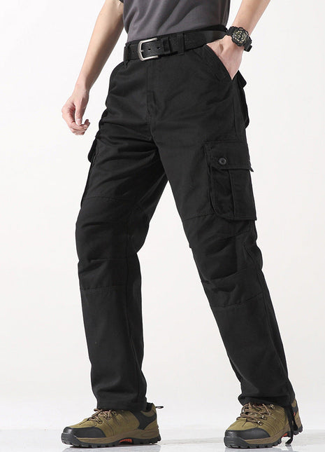 Spring Three-dimensional Pocket Straight-leg Trousers Outdoor