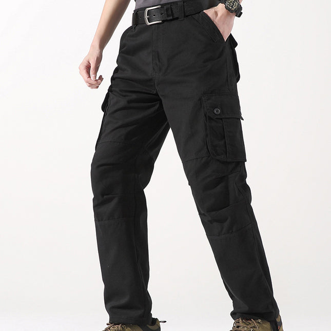Spring Three-dimensional Pocket Straight-leg Trousers Outdoor