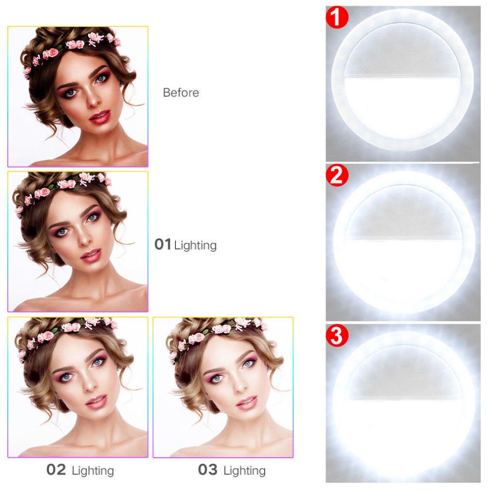 Portable Selfie Ring Light – Clip-On for Smartphones & Tablets