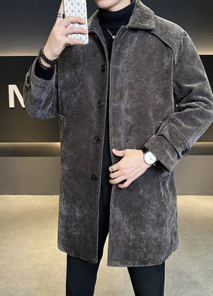 Long Chenille Cotton Wool Coat Thickened Windproof Jacket
