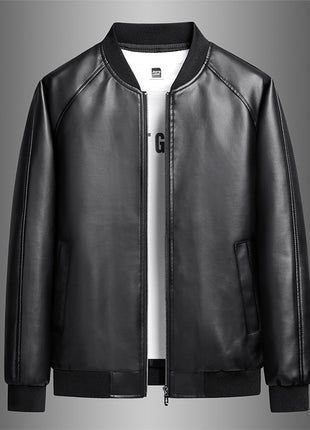 Men's Slim Fit Trendy Handsome Washed Leather Jacket