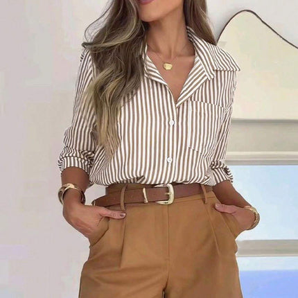 Long Sleeve Shirt Mid-length Temperament Commute