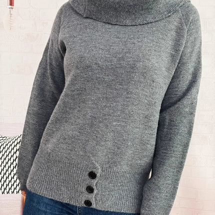Striped Turtleneck Long Sleeve Sweater