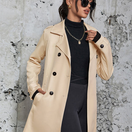 Women's Mid-length Trench Coat British Style Coat