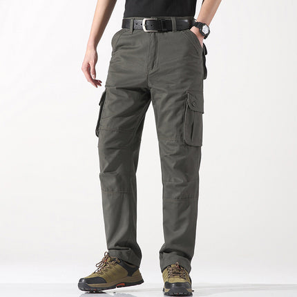 Spring Three-dimensional Pocket Straight-leg Trousers Outdoor