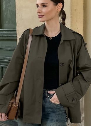 High-end Loose Slim-fit Long-sleeve Lapel Versatile Commuter Jacket