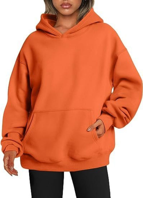 Women's Hoodies With Pockets Fashion Solid Sweatshirt Oversized Hooded
