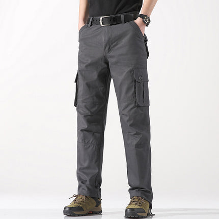 Spring Three-dimensional Pocket Straight-leg Trousers Outdoor