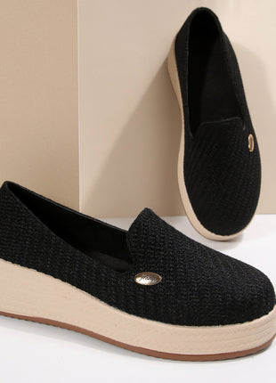 Canvas Thick-soled Wedge Shoes