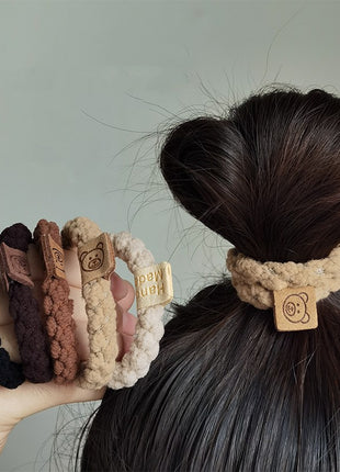 Fashion Cute Bear Rubber Band Female Hair Tie Rope Headdress