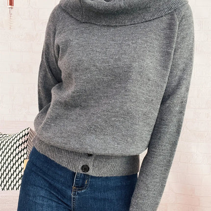 Striped Turtleneck Long Sleeve Sweater