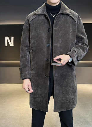 Long Chenille Cotton Wool Coat Thickened Windproof Jacket