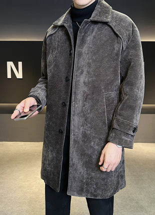 Long Chenille Cotton Wool Coat Thickened Windproof Jacket