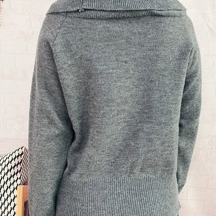 Striped Turtleneck Long Sleeve Sweater