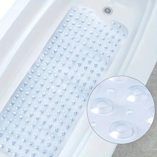 1pc 40x16in Extra-Long Anti-Slip Bathtub Mat with Massage Texture,