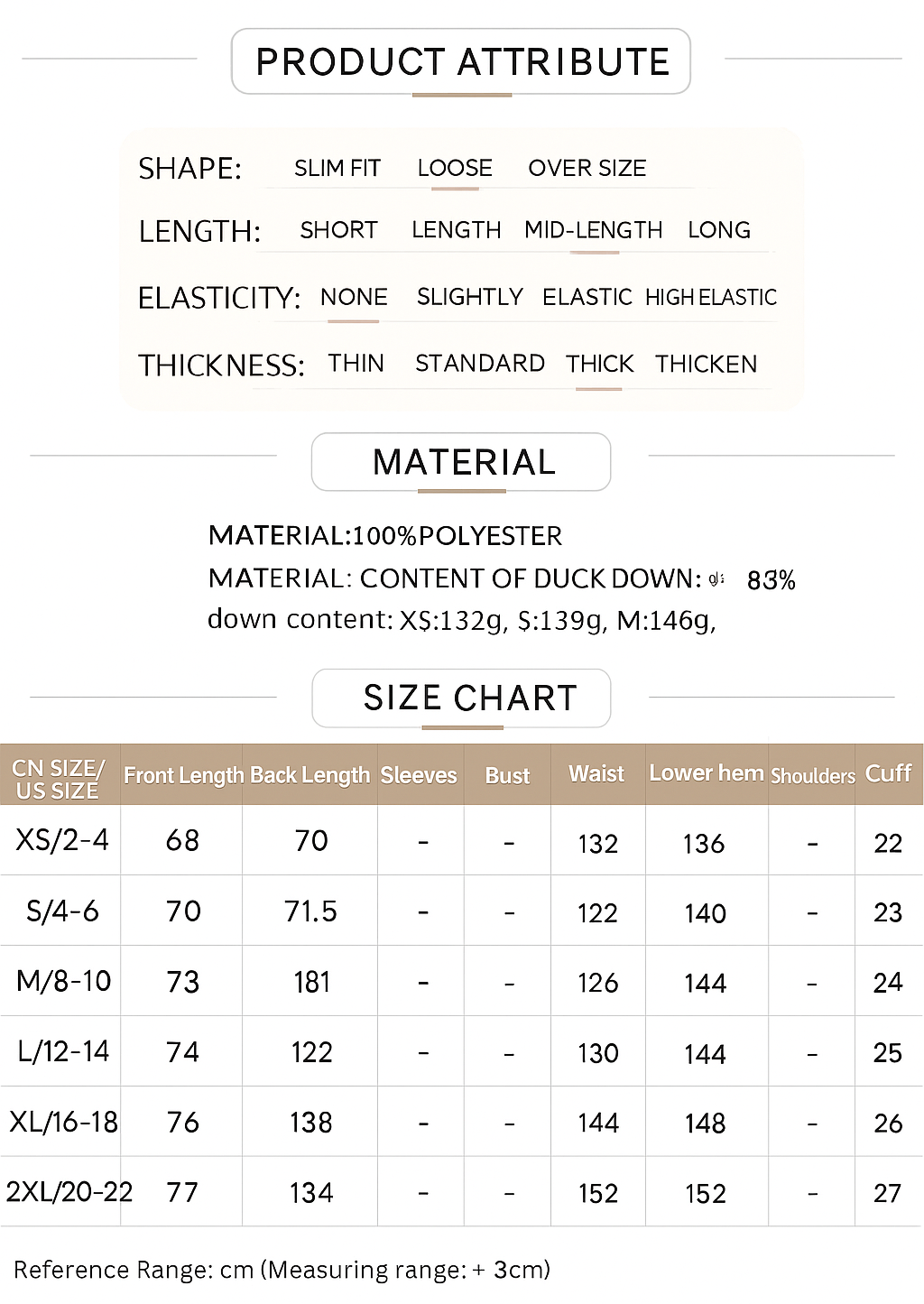 AMII Minimalist Duck Down Puffer Coat Women Winter, Lightweight