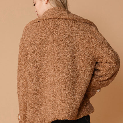 Women's Shearling Coat in Brown