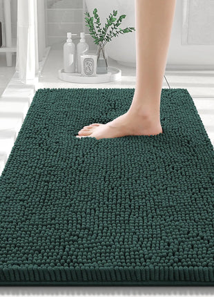 Olanly Chenille Bathroom Rug, Non-Slip, Soft & Machine Washable Mat with PVC Backing