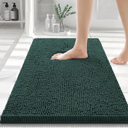 Olanly Chenille Bathroom Rug, Non-Slip, Soft & Machine Washable Mat with PVC Backing