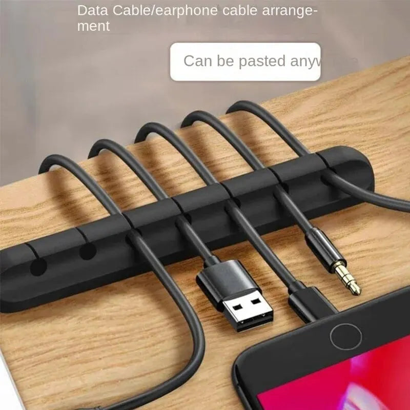 Stick-On Cable Organizer – Easy Cord Management for Office & Electronics