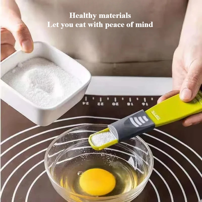 Adjustable 8-Stall Measuring Spoon, Kitchen Scale Spoon for Coffee, Tea & Baking