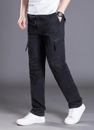 Men's Elastic Waist Cargo Work Pants