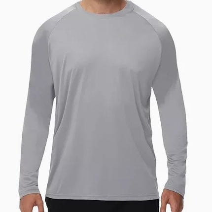 Mens UPF 50+ UV Sun Protection Long Sleeve Shirts Quick Dry SPF Rash Guard for Fishing Hiking Swimming Running Outdoor Activitie