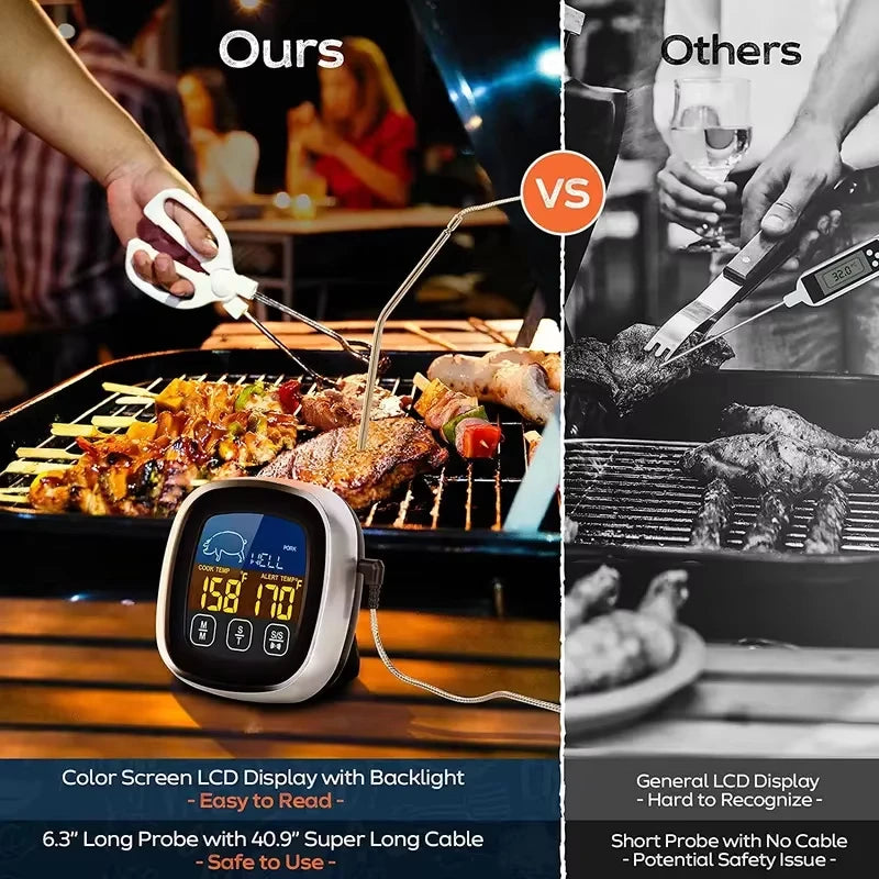 Digital meat kitchen thermometer stainless waterproof meat temperature