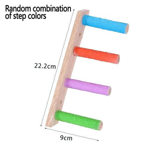 4/6/8 Step Bird Climbing Ladder Parrot Toy Ladder Bird Interaction Fun